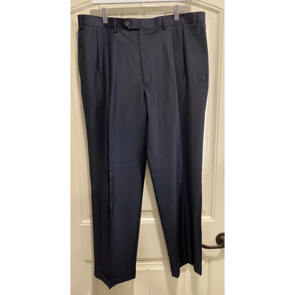 Lauren Ralph Lauren 120's And Cashmere Mens 36x30 Black Wool Cashmere Pants